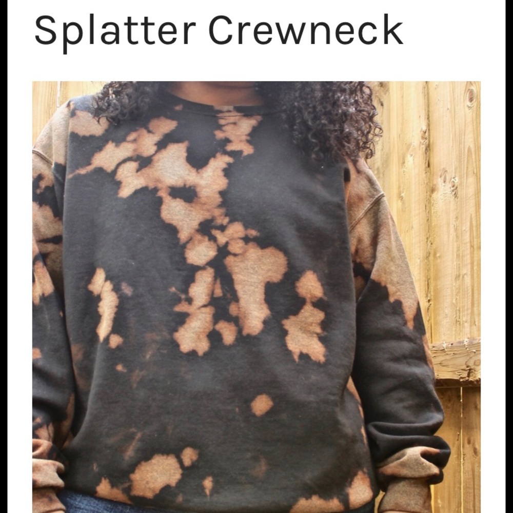 Bleach Splatter Crew Neck - comes in all sizes!